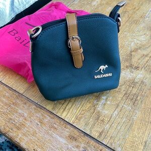 Bailidaishu Green and Brown Crossbody Bag